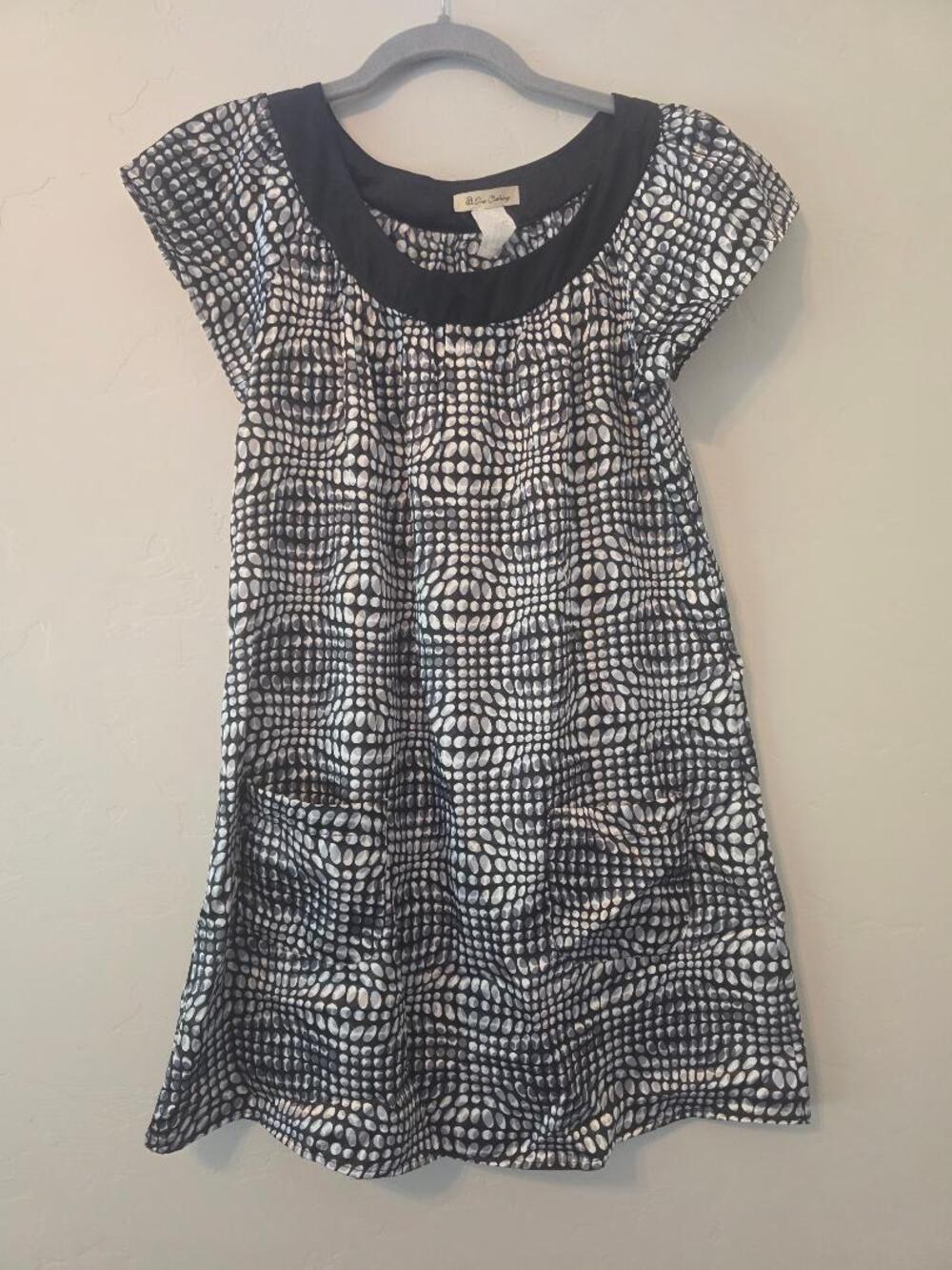 One Clothing Black White Mod Dot Mini Dress Small Made USA